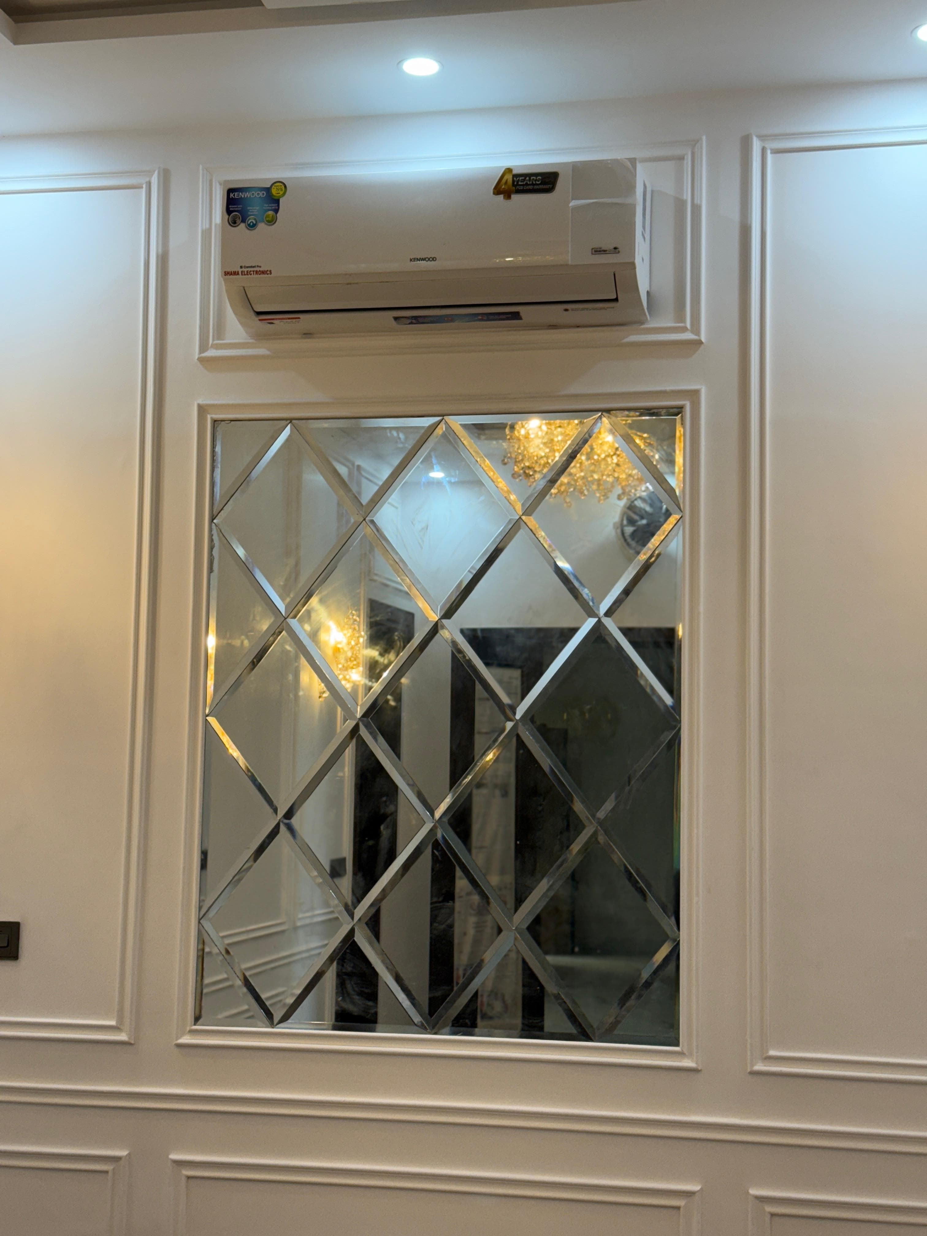 Decorative Beveled Mirror Wall