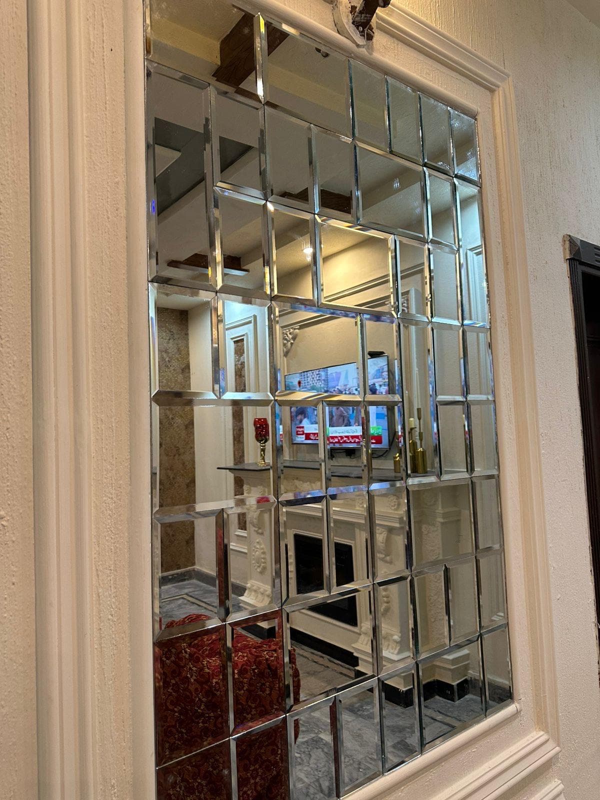 Custom Beveled Mirror Wall